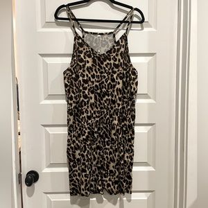 Cheetah romper with pockets